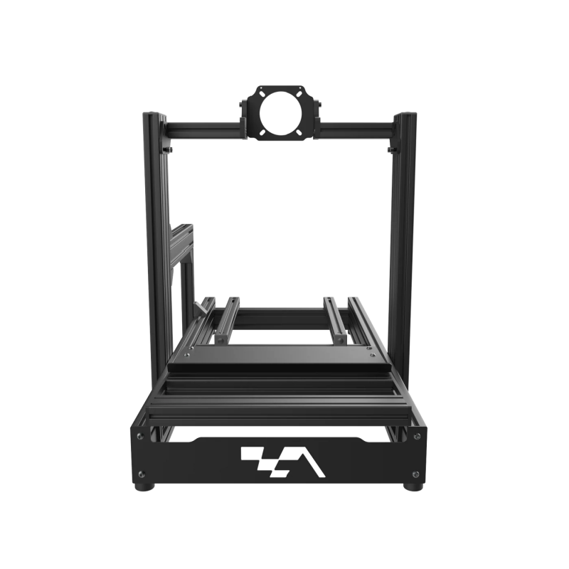 ASR 4 Flat Face sim racing chassis – straight front view on transparent background.