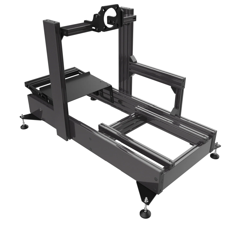 Side profile of ASR-Pro Racing Simulator Frame with flat-face aluminum profile