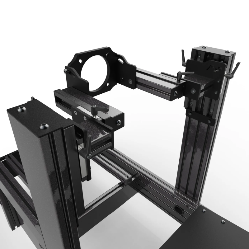 Advanced SimRacing ASR-Pro Chassis with Pro Wheel Deck – adjustable aluminum racing simulator cockpit frame