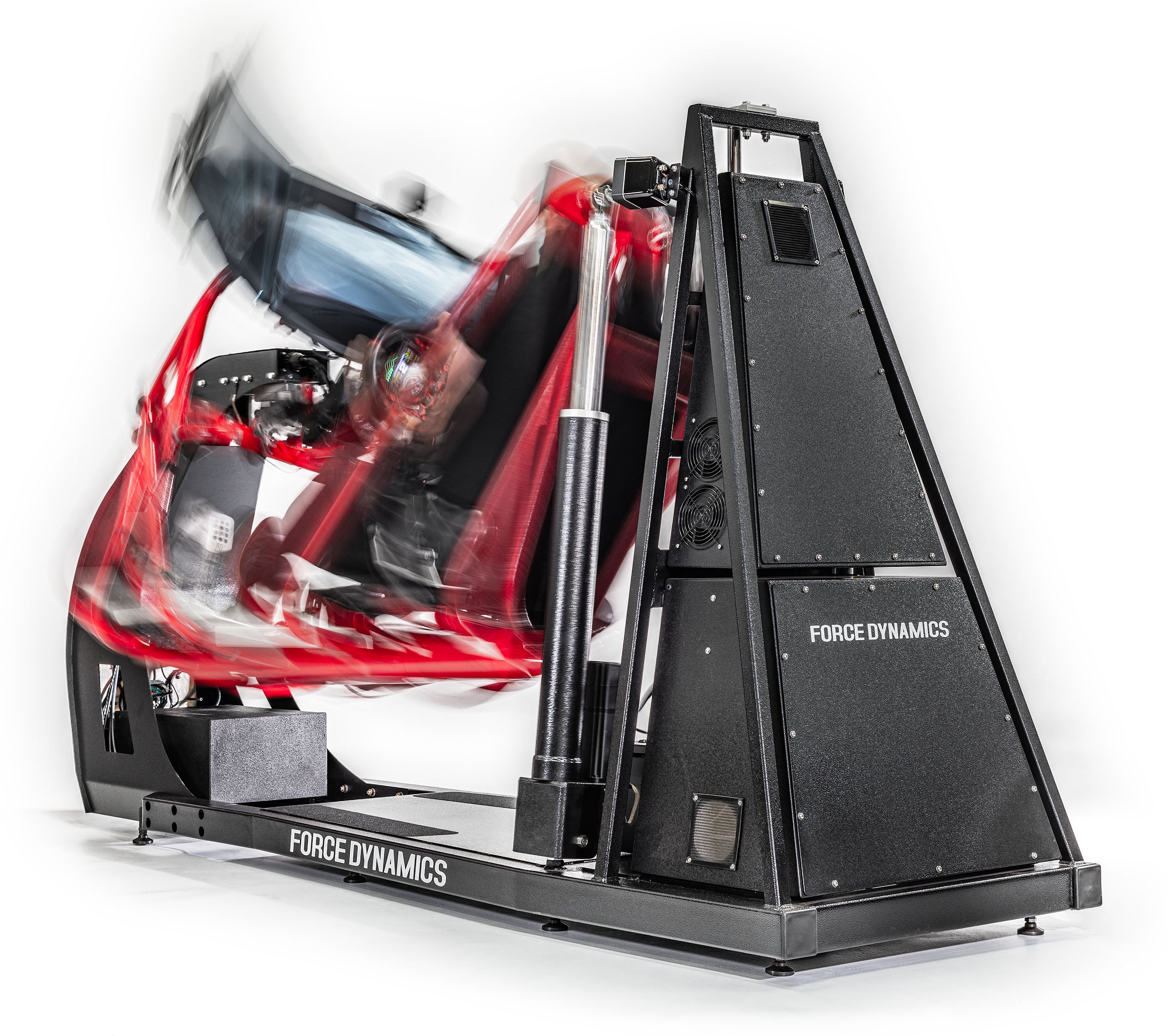 Force Dynamics 202 Motion Simulator in action