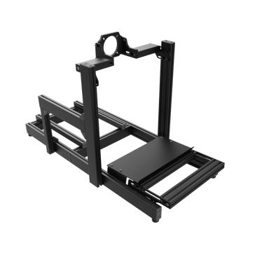 ASR 3 Flat Face sim racing chassis – 3/4 front view on transparent background.