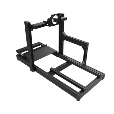 ASR 3 Flat Face sim racing chassis – 3/4 side view on transparent background.