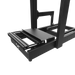 ASR 4 Flat Face sim racing chassis – overhead view focusing on the pedal tray, transparent background.