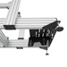 ASR 6 Legacy Edition sim racing chassis – underside view highlighting the pedal tray, neutral background.